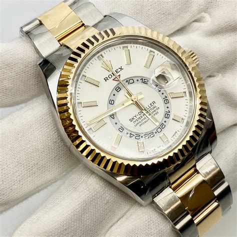 silver rolex watch sky dweller price|rolex sky dweller price uk.